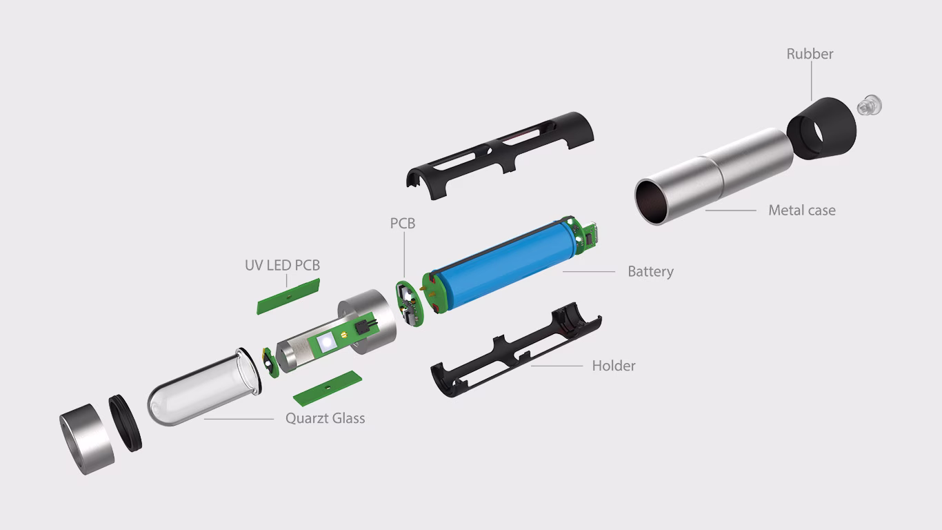 CAD infipur water purifier exploded view